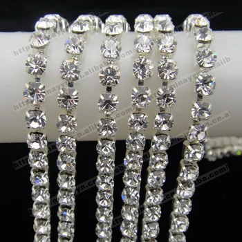 Free shipping 10 meters 3mm clear Rhinestone Ribbon Glass Crystal Trim with silver setting for Wedding cake Decor 
Free shipping 10 meters 3mm clear Rhinestone Ribbon Glass Crystal Trim with silver setting for Wedding cake Decor