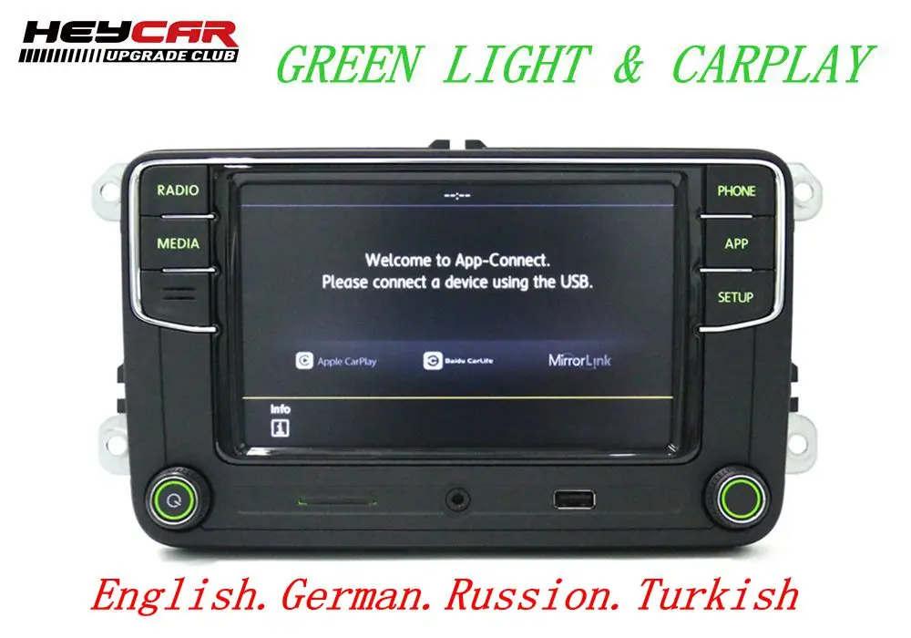 English - German - Russian - Turkish Language Green backlight 187B RCD330 Plus CarPlay Radio MIB 6.5 For Skoda Octavia A5 fabia
English - German - Russian - Turkish Language Green backlight 187B RCD330 Plus CarPlay Radio MIB 6.5 For Skoda Octavia A5 fabia