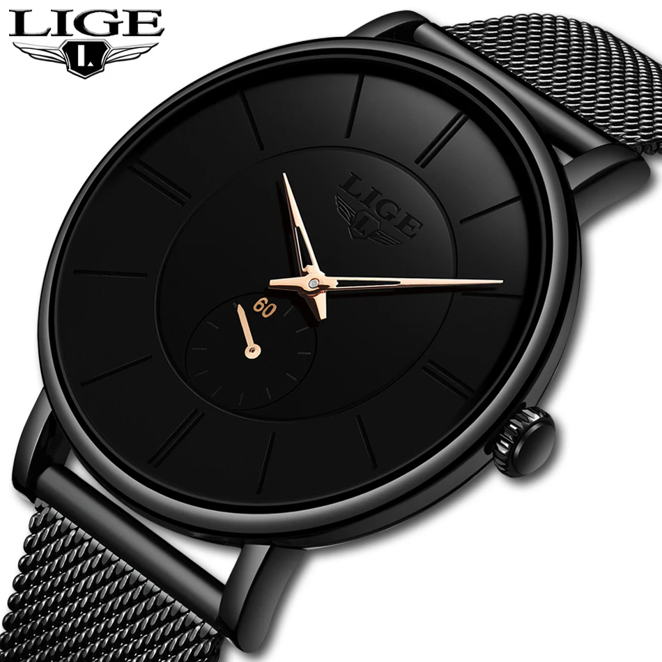 LIGE Mens Watches Top Brand Luxury Casual Fashion Watch Men Net with Simple Waterproof Watch Quartz Wristwatch Relogio Masculino
LIGE Mens Watches Top Brand Luxury Casual Fashion Watch Men Net with Simple Waterproof Watch Quartz Wristwatch Relogio Masculino