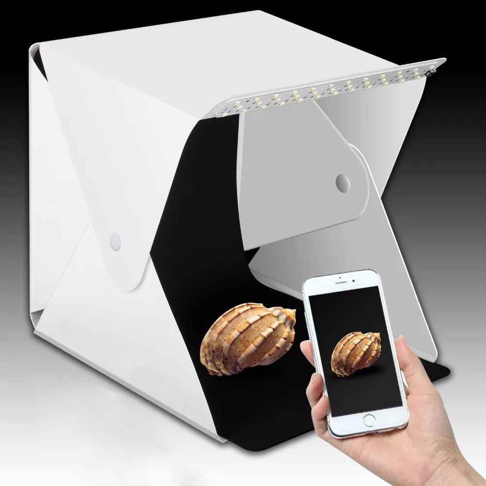Portable Folding Lightbox Photography Photo Studio Softbox LED Light Soft Box Photo Background Kit Light box for DSLR Camera
Portable Folding Lightbox Photography Photo Studio Softbox LED Light Soft Box Photo Background Kit Light box for DSLR Camera