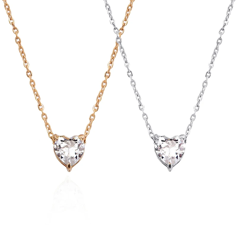Fashion CZ Crystal Heart Pendants Necklace Women Short Gold Chain Pendant Necklace Heart Necklace Neck Chocker 
Fashion CZ Crystal Heart Pendants Necklace Women Short Gold Chain Pendant Necklace Heart Necklace Neck Chocker