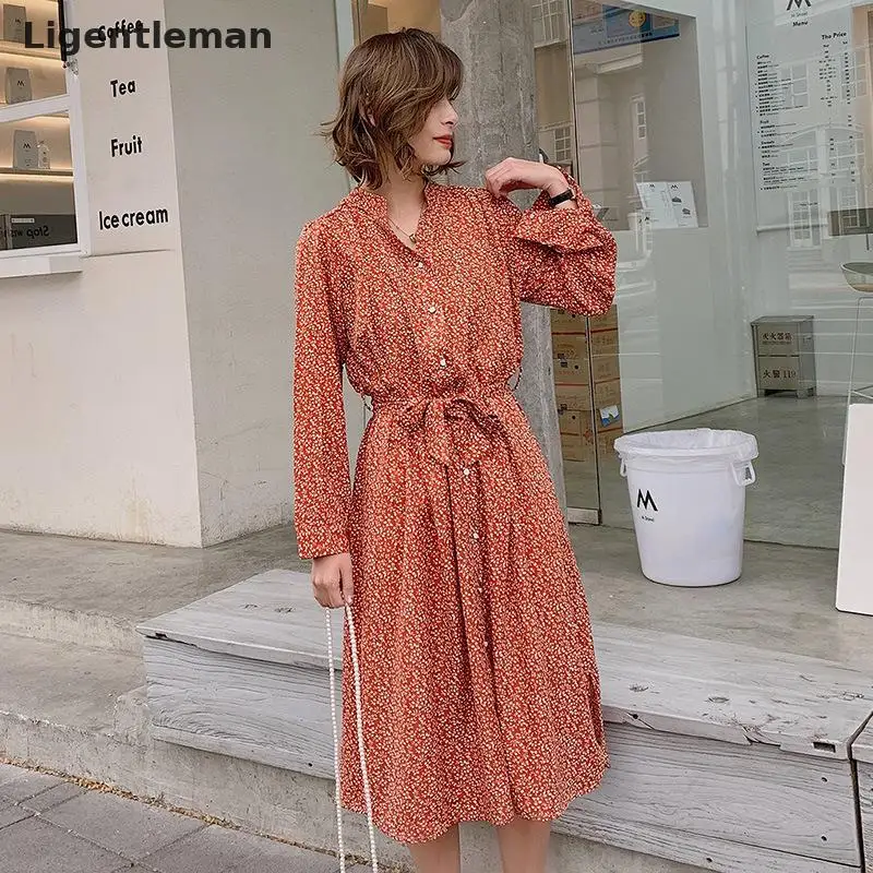 Frence Young Girl Spring Dresses Sashes Loose Print V-neck Empire Women Boho Casual Long Sleeve Dress For Female 344
Frence Young Girl Spring Dresses Sashes Loose Print V-neck Empire Women Boho Casual Long Sleeve Dress For Female 344