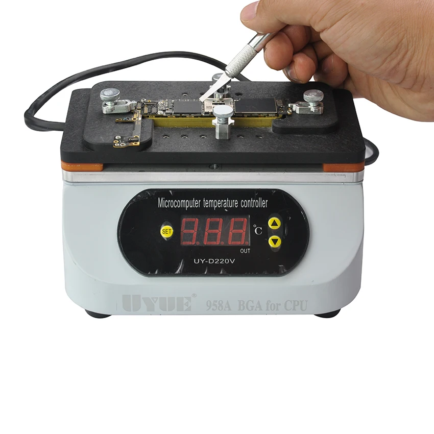 220V Mobile Phone Motherboard IC Chip A6 A8 A9 Split CPU Rework Station Thermostat Adjustable Desolder Glue Removal Platform
220V Mobile Phone Motherboard IC Chip A6 A8 A9 Split CPU Rework Station Thermostat Adjustable Desolder Glue Removal Platform