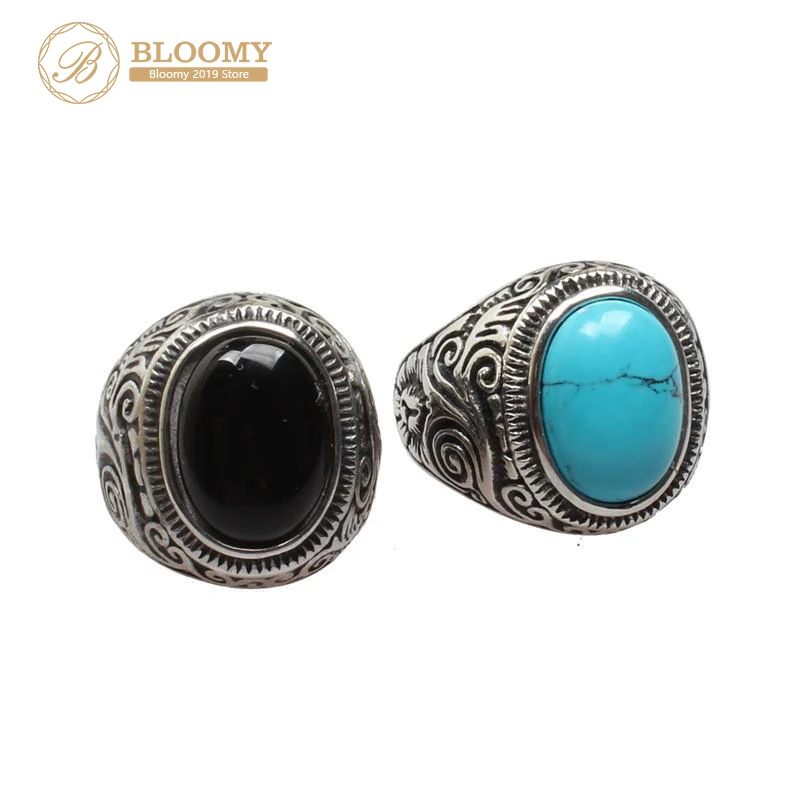 2019 Hot Retro Pattern Blue Opal Semi-precious Stone Steel Ring Oval Simple Opal Men's Ring Boutique Jewelry
2019 Hot Retro Pattern Blue Opal Semi-precious Stone Steel Ring Oval Simple Opal Men's Ring Boutique Jewelry