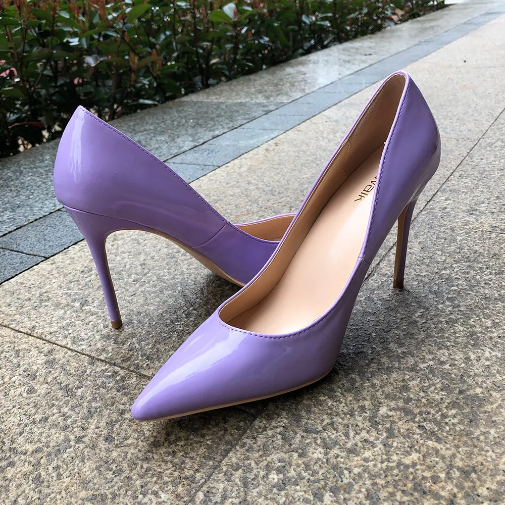 Veowalk Classic Design Women Pointed Toe High Heel Shoes Elegant OL ladies Fashion Slip on Pumps Woman Stilettos Light Purple Veowalk Classic Design Women Pointed Toe High Heel Shoes Elegant OL ladies Fashion Slip on Pumps Woman Stilettos Light Purple