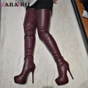 SARAIRIS Brand Design Big Size 35-47 Sexy Women's Shoes Woman Party Wine Red Super High Heels Over The Knee Boots Long Boots
SARAIRIS Brand Design Big Size 35-47 Sexy Women's Shoes Woman Party Wine Red Super High Heels Over The Knee Boots Long Boots