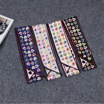Heart Print Multi-function Fashion Lady Silk Scarf Tie 2019 Handbag Scarf Brand Hair Handle Bag Ribbon Long Scarves
Heart Print Multi-function Fashion Lady Silk Scarf Tie 2019 Handbag Scarf Brand Hair Handle Bag Ribbon Long Scarves