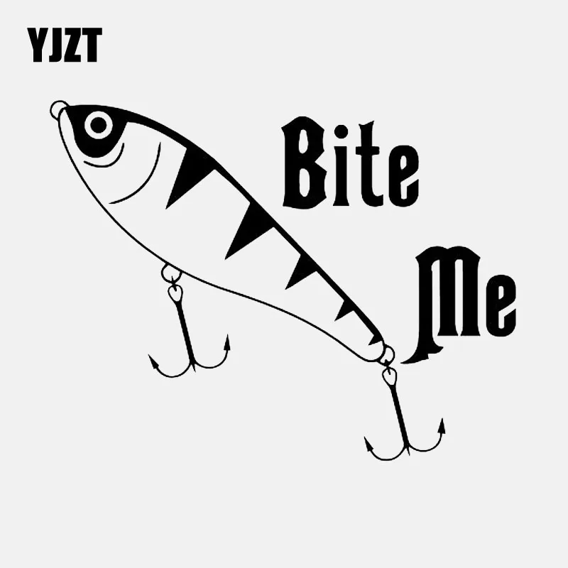 YJZT 14.3CM*11.1CM Fishing Decal Bite Me Decal Lure Vinyl Car Sticker Decor Black/Silver C24-0438
YJZT 14.3CM*11.1CM Fishing Decal Bite Me Decal Lure Vinyl Car Sticker Decor Black/Silver C24-0438