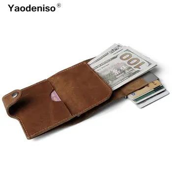 2019 New Men's RFID Blocking Card Wallet 100% Genuine Leather Mini Wallet Multifunction Aluminum Automatic Pop Up Card Holders
2019 New Men's RFID Blocking Card Wallet 100% Genuine Leather Mini Wallet Multifunction Aluminum Automatic Pop Up Card Holders