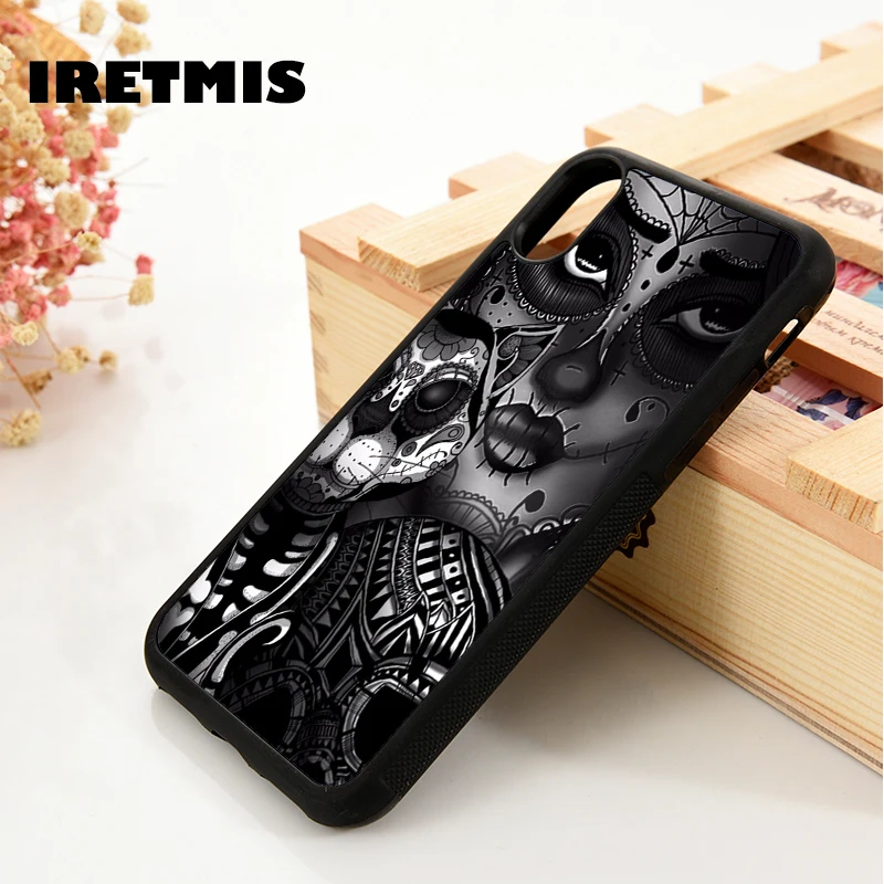 Iretmis 5 5S SE 6 6S phone case cover for iPhone 7 8 plus X Xs Max XR sugar skull cat tattoo girl gothic cross day of the dead
Iretmis 5 5S SE 6 6S phone case cover for iPhone 7 8 plus X Xs Max XR sugar skull cat tattoo girl gothic cross day of the dead