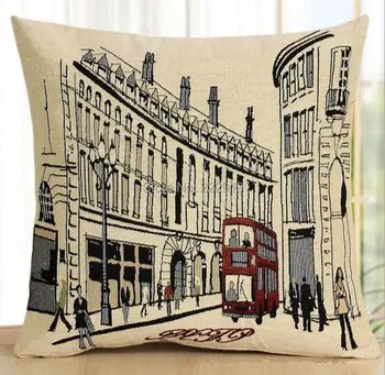 house decorative london bus street UK street print linen pillow covers sofa cushion covers
house decorative london bus street UK street print linen pillow covers sofa cushion covers