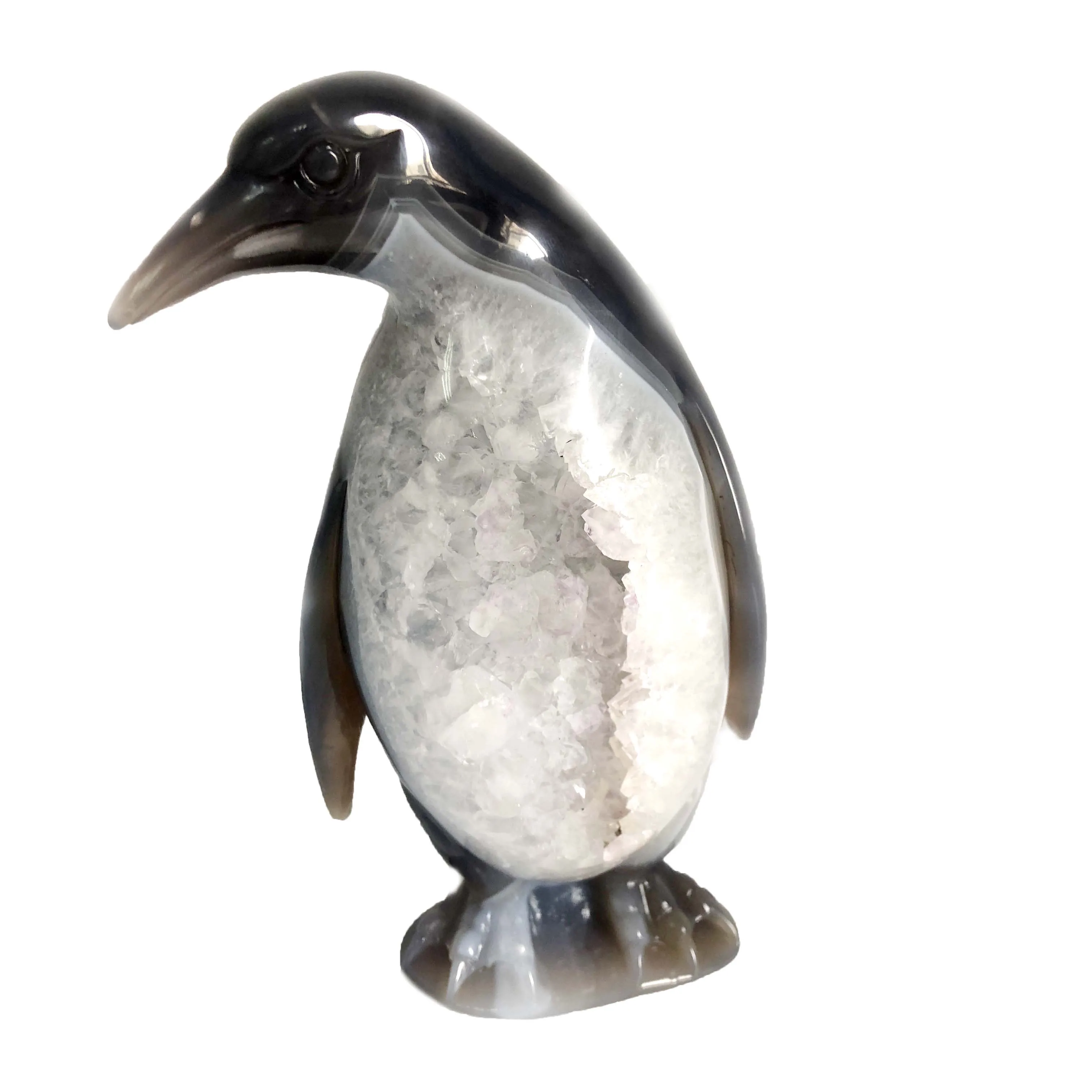 New Product! Natural Geode Agate Penguin Handmade Carving Penguin Healing Gemstones for Gift or Decoration XKF
New Product! Natural Geode Agate Penguin Handmade Carving Penguin Healing Gemstones for Gift or Decoration XKF