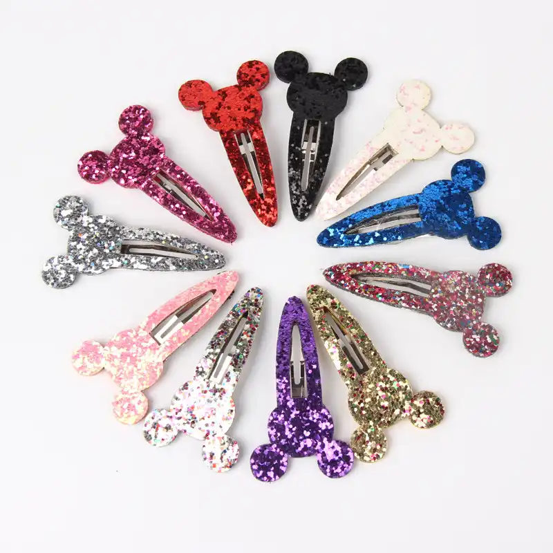2 個ディズニーミッキーマウス子供の漫画のヘアクリップ帽子ギフトヘアピンアクセサリー子供化粧品ベビーかわいいヘアピン磨き 人形アクセサリー Gooum