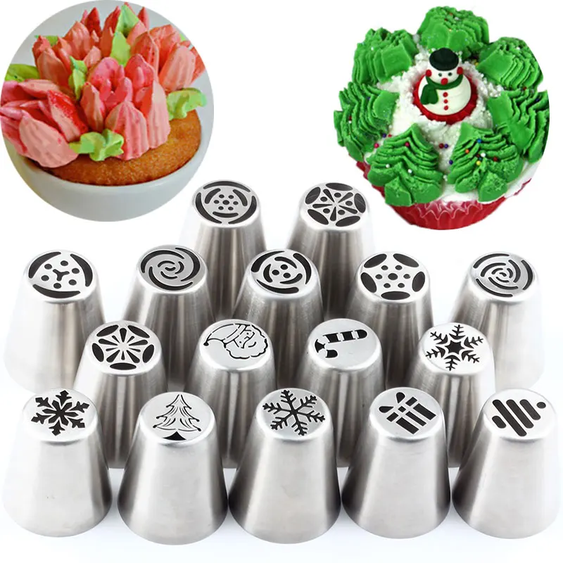 8Pcs Icing Nozzles Christmas New Year Piping+8Pcs Tulip Party Tips Sugar craft Russian Tool Cake Biscuits Pastry Decorating
8Pcs Icing Nozzles Christmas New Year Piping+8Pcs Tulip Party Tips Sugar craft Russian Tool Cake Biscuits Pastry Decorating