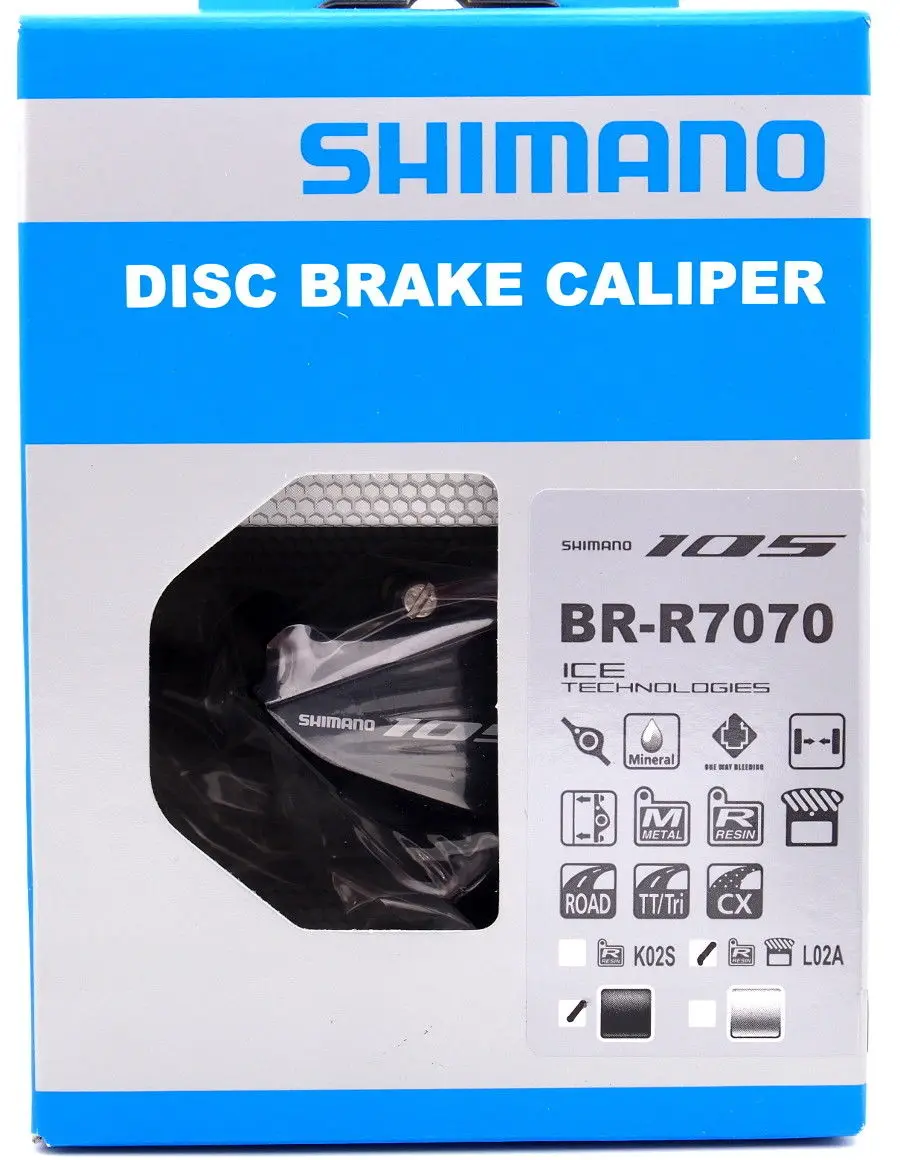 Original Shimano 105 Bicycle BR-R7070 Disc Brake Flat Mount Front/Rear Caliper w/ Fin Pad L02A Black/Silver Bike Parts
Original Shimano 105 Bicycle BR-R7070 Disc Brake Flat Mount Front/Rear Caliper w/ Fin Pad L02A Black/Silver Bike Parts