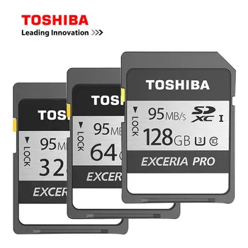 

100% Original TOSHIBA SD Card EXCERIA PRO 128GB 64GB 32GB Class 10 UHS-I U3 SDHC SDXC Carte SD Memory Card 95MB/s For Camcorder