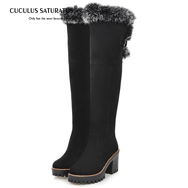 Cuculus Large size 34-43 over the knee boots fashion shoes women keep warm snow boots high heels shoes winter boots flock 1325
Cuculus Large size 34-43 over the knee boots fashion shoes women keep warm snow boots high heels shoes winter boots flock 1325