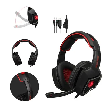 SADES Double 3.5+USB Luminescence Wired Gaming Headphones Microphone Earphone
SADES Double 3.5+USB Luminescence Wired Gaming Headphones Microphone Earphone