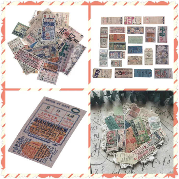22pcs/Pack DIY Scrapbooking Planner Photo Diary Album Sticker Vintage Tickets Old Peper Bill Decorative Sticker Toys
22pcs/Pack DIY Scrapbooking Planner Photo Diary Album Sticker Vintage Tickets Old Peper Bill Decorative Sticker Toys