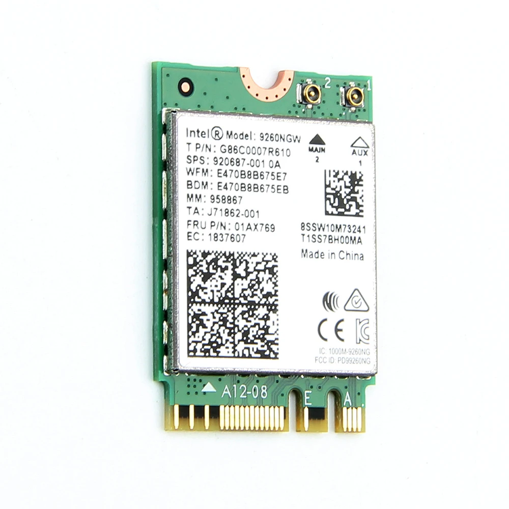 Двухдиапазонная беспроводная карта Wifi 1 73 Гбит/с для Intel 9260 9260NGW 2 4G/5 Ghz 802.11ac Bluetooth 5 0
