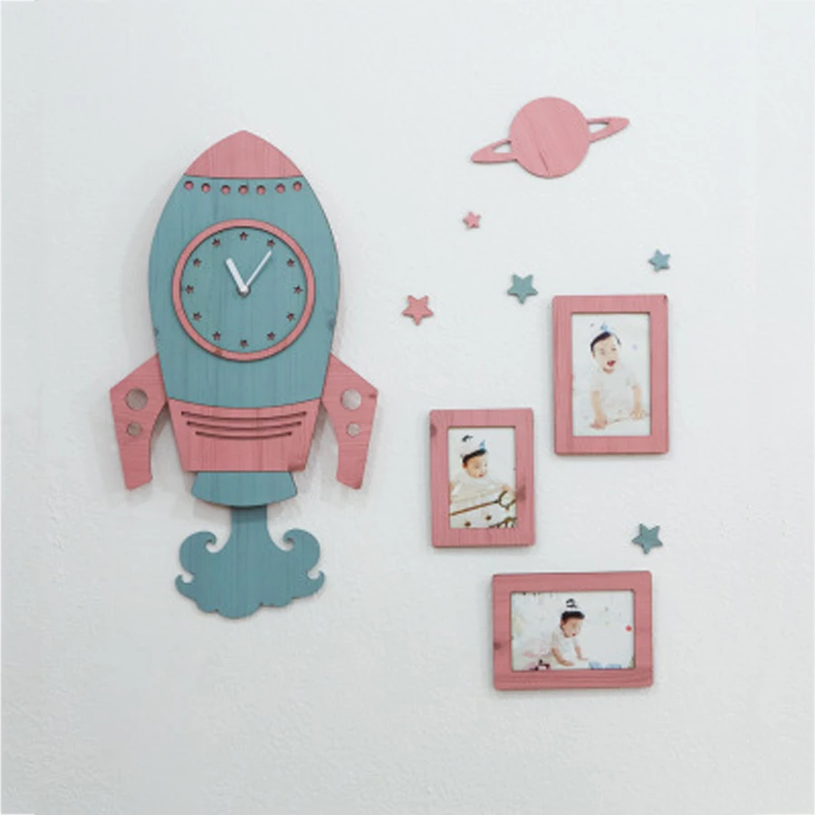 Kids Wall Clock Modern Design 3D Stickers for Children Room Nursery Wooden Clocks with Photo Frame Wall Watch Home Decor Silent
Kids Wall Clock Modern Design 3D Stickers for Children Room Nursery Wooden Clocks with Photo Frame Wall Watch Home Decor Silent