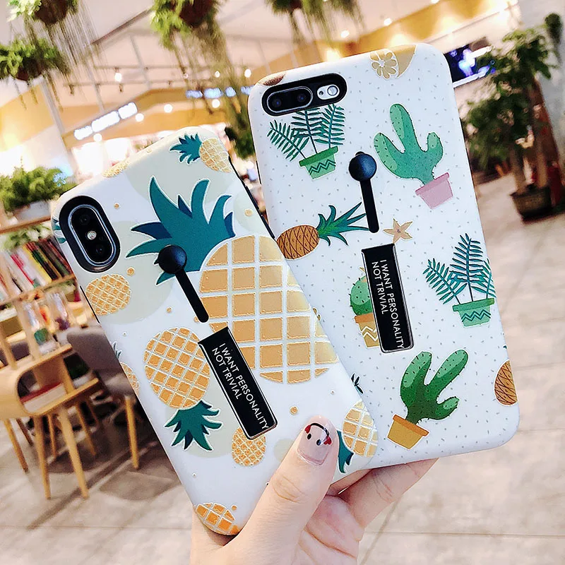 Fashion Hidden Finger Ring Holder Bracket Stand Case For iPhone X XR XS Max Pineapple Cactus Cover For iPhone 10 6 6S 7 8 Plus
Fashion Hidden Finger Ring Holder Bracket Stand Case For iPhone X XR XS Max Pineapple Cactus Cover For iPhone 10 6 6S 7 8 Plus