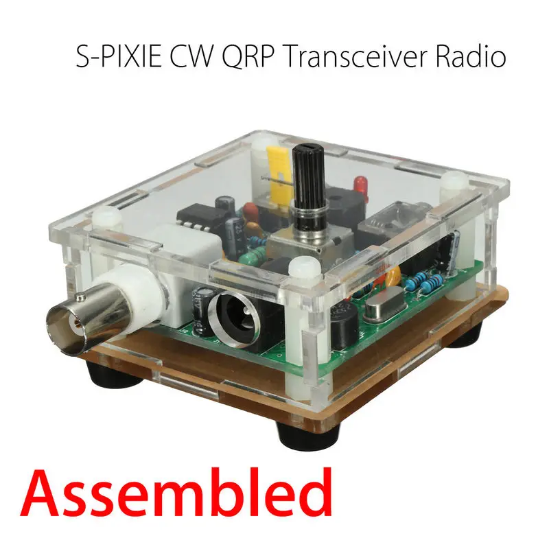 Mayitr New Assembled DC 9-13.8V S-PIXIE CW QRP Shortwave Radio Transceiver 7.023Mhz S-PIXIE CW QRP Radio Transceiver With Case