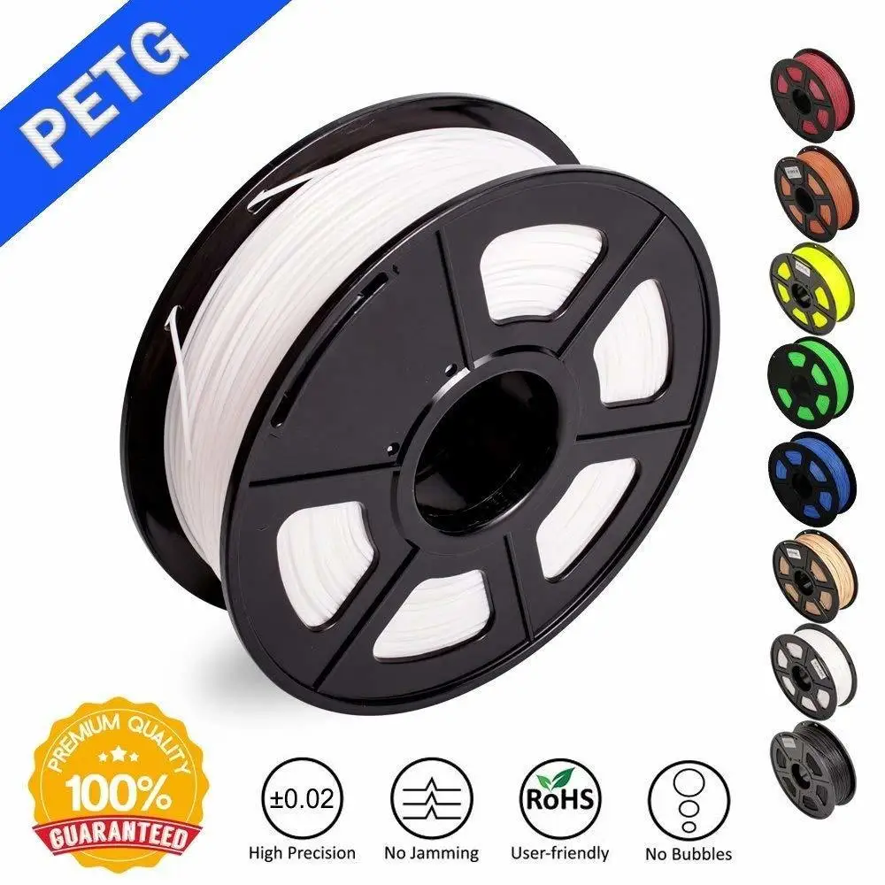 PETG 3D Printer Filament 1.75mm 1KG/2.2LB Spool PET Printer Material 100% no bubble Tolerance +-0.02MM
PETG 3D Printer Filament 1.75mm 1KG/2.2LB Spool PET Printer Material 100% no bubble Tolerance +-0.02MM