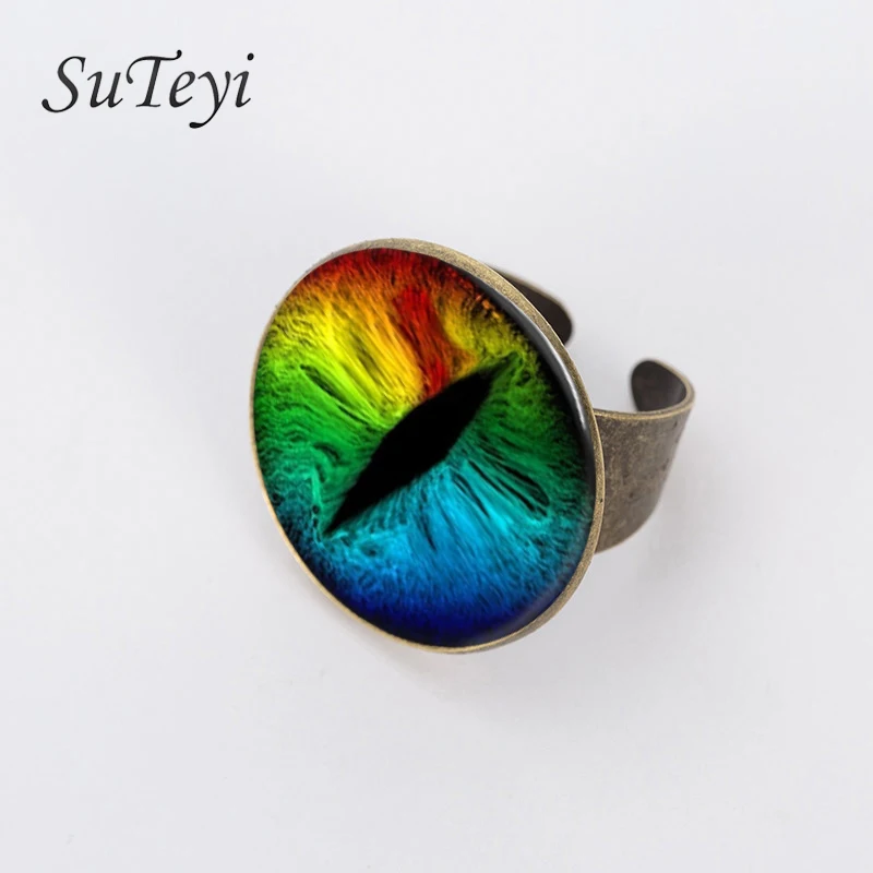 SUTEYI charm Adjustable Glass Dragon Eye of Horus 20mm Ring Fashion Design Ring Cute Jewelry For Women Girl Child Gifts
SUTEYI charm Adjustable Glass Dragon Eye of Horus 20mm Ring Fashion Design Ring Cute Jewelry For Women Girl Child Gifts