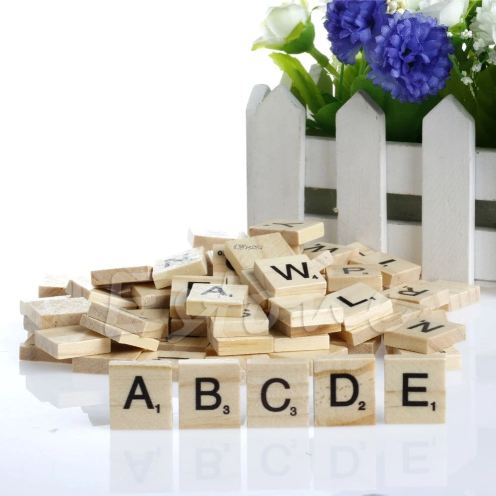 100 Pcs Wooden Alphabet Scrabble Tiles Black Letters & Numbers for Crafts Wood P41
100 Pcs Wooden Alphabet Scrabble Tiles Black Letters & Numbers for Crafts Wood P41