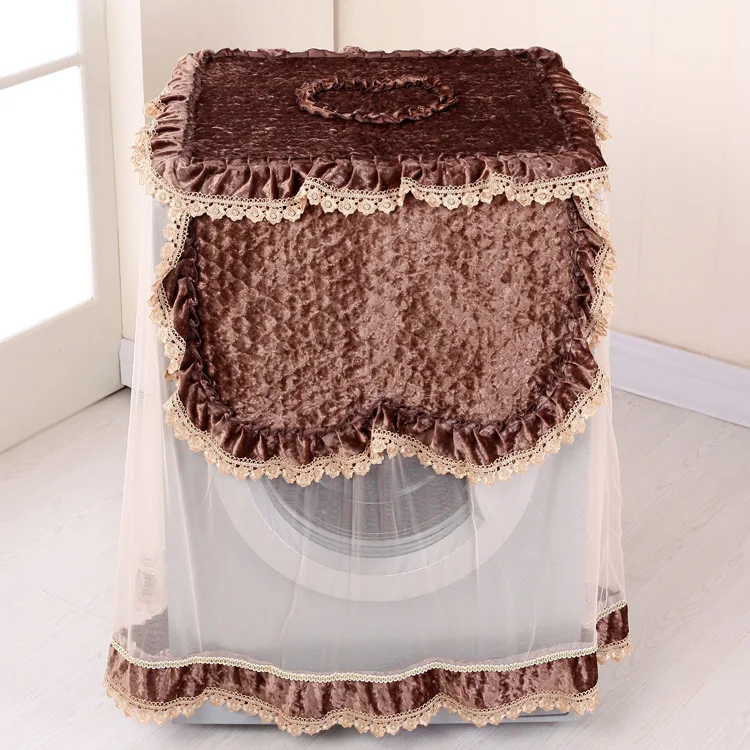 1 Pcs flannel lace washing machine dust cover pulsator roller automatic washing machine cover set 
1 Pcs flannel lace washing machine dust cover pulsator roller automatic washing machine cover set
