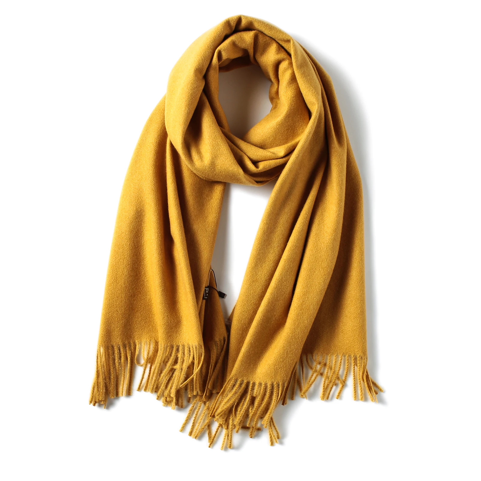 Шарф Cashmere горчичный Мелан