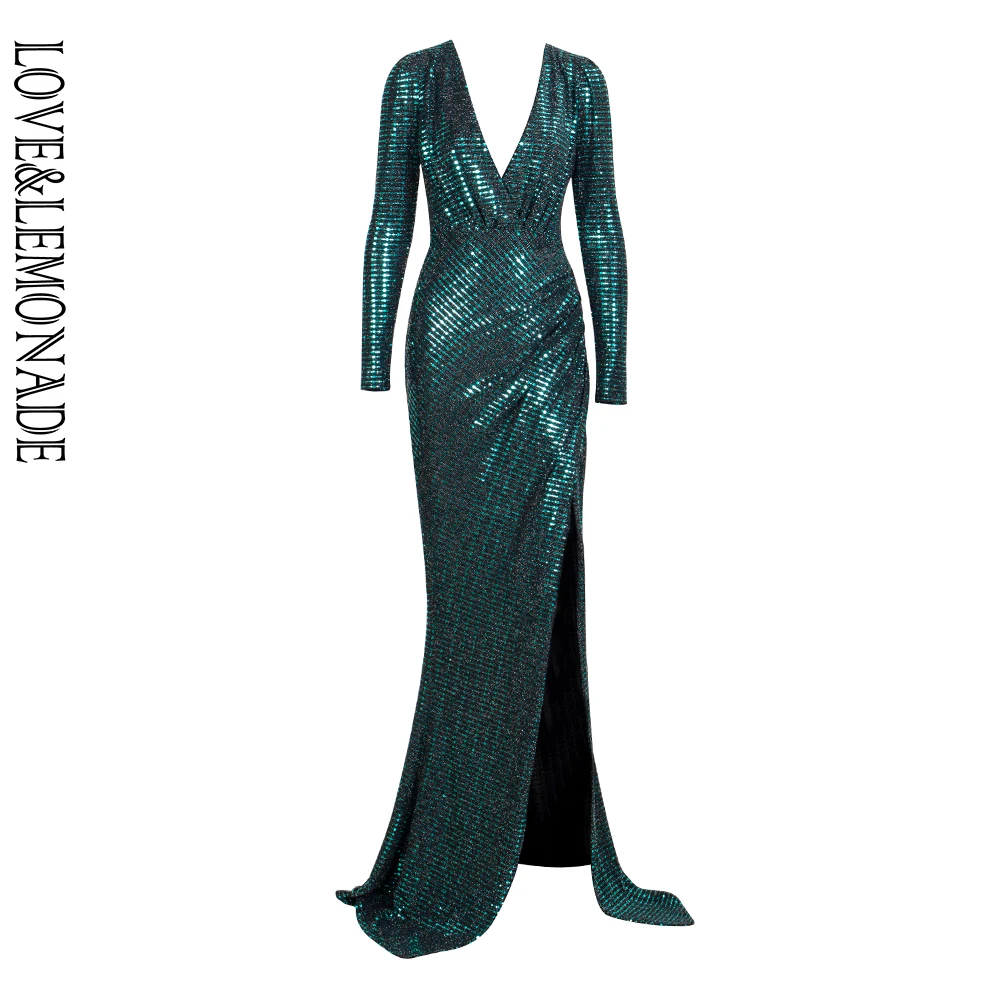 Love&Lemonade Sexy Green Deep V-Neck Cut Out Puff Sleeves Glitter Sequins Elastic Material Maxi Dress LM81715 Autumn/Winter
Love&Lemonade Sexy Green Deep V-Neck Cut Out Puff Sleeves Glitter Sequins Elastic Material Maxi Dress LM81715 Autumn/Winter