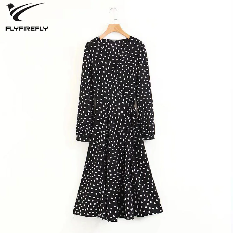 Vintage polka dot dress women v neck long sleeve midi dress Casual boho black chiffon dress beach party dress 2019 fall vestidos
Vintage polka dot dress women v neck long sleeve midi dress Casual boho black chiffon dress beach party dress 2019 fall vestidos