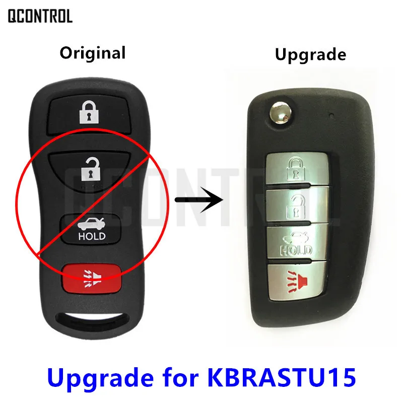 QCONTROL Remote Key Upgraded for Nissan KBRASTU15 Qashqai Sunny Sylphy Tiida X-Trail March Sentra Car Control Alarm Transmitter
QCONTROL Remote Key Upgraded for Nissan KBRASTU15 Qashqai Sunny Sylphy Tiida X-Trail March Sentra Car Control Alarm Transmitter