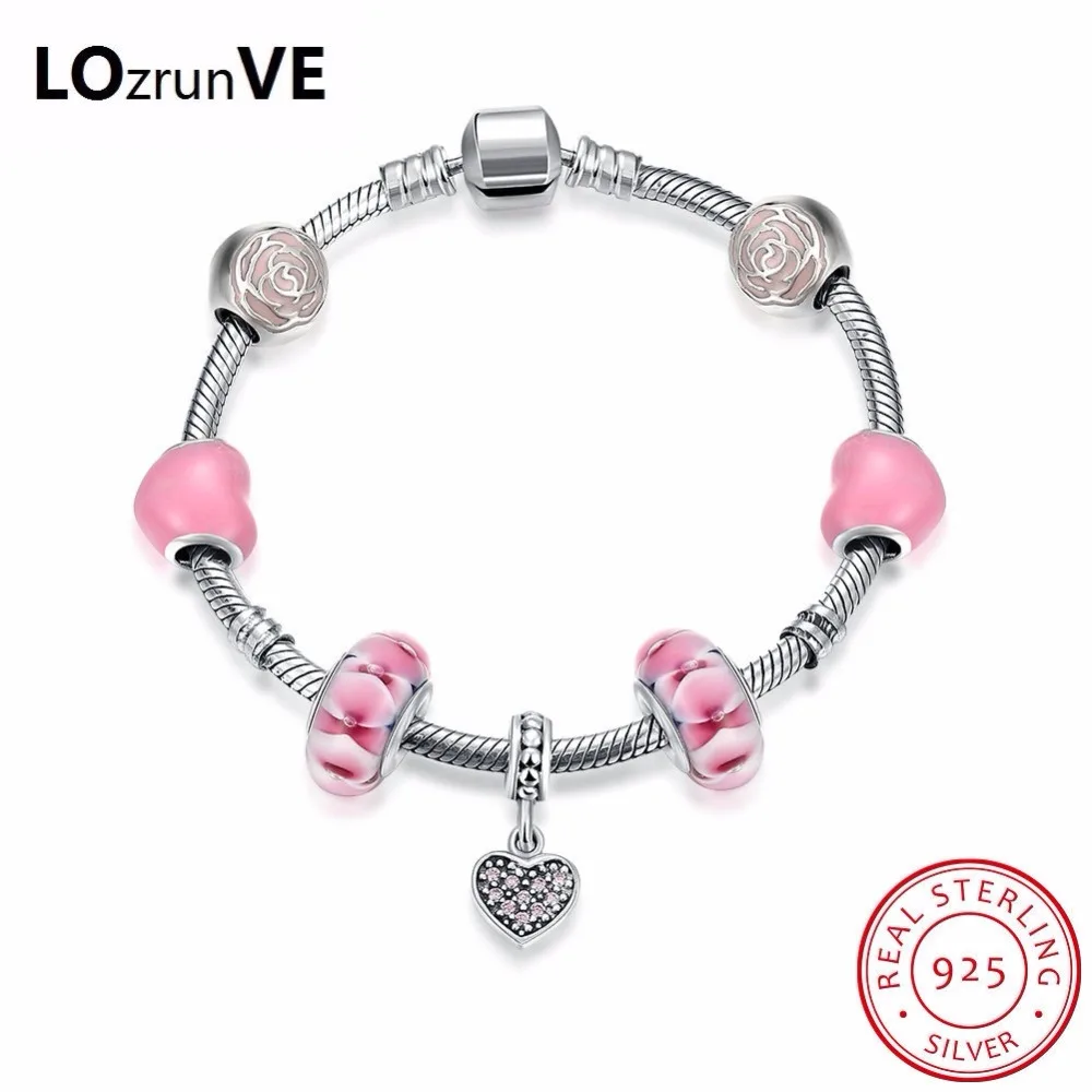 LOZRUNVE 925 Sterling Silver Friendship Forever Heart Pink CZ Safety Chain Women Charm Bracelet Sterling Silver Jewelry
LOZRUNVE 925 Sterling Silver Friendship Forever Heart Pink CZ Safety Chain Women Charm Bracelet Sterling Silver Jewelry