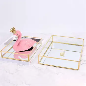 Nordic Retro Storage Tray Gold Rectangle Glass Makeup Organizer Tray Dessert Plate Jewelry Display Home Kitchen Decor
Nordic Retro Storage Tray Gold Rectangle Glass Makeup Organizer Tray Dessert Plate Jewelry Display Home Kitchen Decor