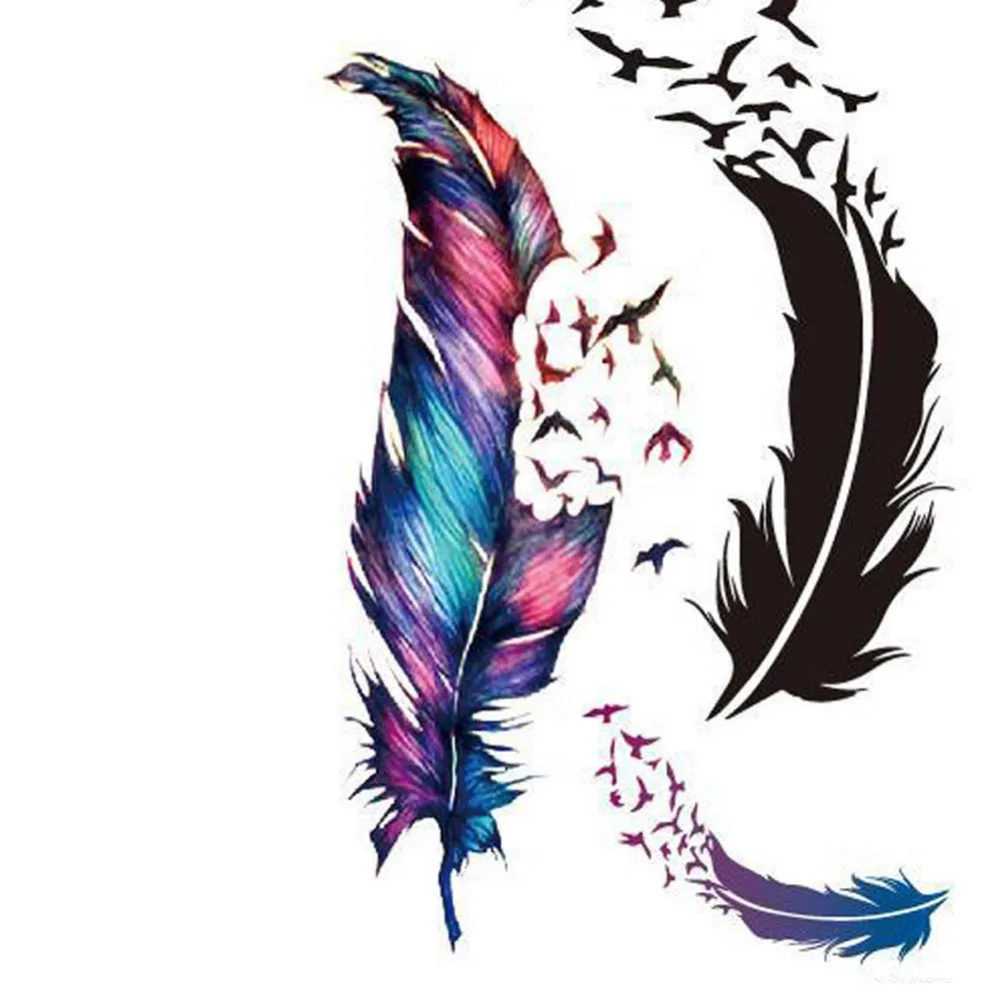 Women Trendy Waterproof Small Fresh Wild Goose Feather Pattern Tattoo Stickers Photo Color Charming Body Accessories
Women Trendy Waterproof Small Fresh Wild Goose Feather Pattern Tattoo Stickers Photo Color Charming Body Accessories