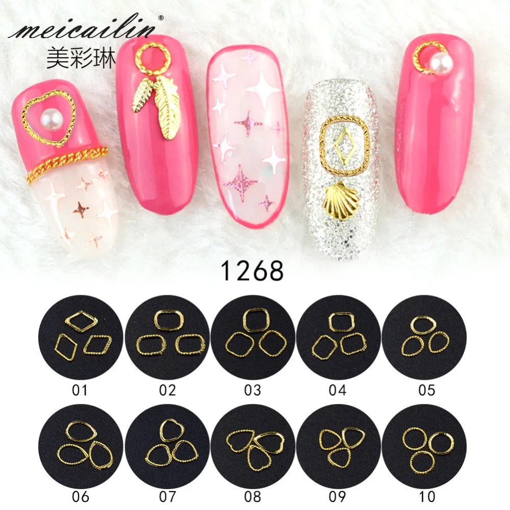 10Pcs/Lot Japanese Gold Metal Frame Round Oval Hollow Square Rivet Studs 3D Alloy Nail Art Decorations Nails Charms Accessories
10Pcs/Lot Japanese Gold Metal Frame Round Oval Hollow Square Rivet Studs 3D Alloy Nail Art Decorations Nails Charms Accessories