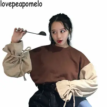 2018 Spring New Korean Large Size Women's Loose Batwing Sleeve Patchwork Sweatershirt Female Streetwear Bow Pullover J257
2018 Spring New Korean Large Size Women's Loose Batwing Sleeve Patchwork Sweatershirt Female Streetwear Bow Pullover J257