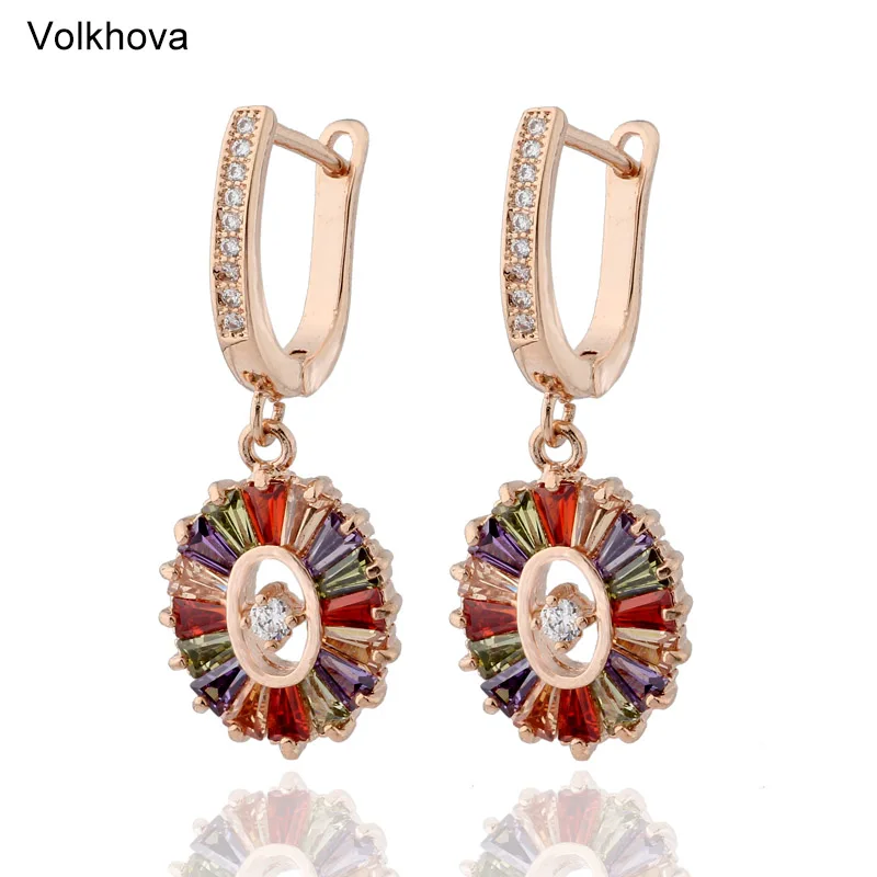 Volkhova New Wedding Jewelry Rose Gold Multi-color Earring Luxury Cubic Zirconia For Women Dangle Earrings Jewelry
Volkhova New Wedding Jewelry Rose Gold Multi-color Earring Luxury Cubic Zirconia For Women Dangle Earrings Jewelry