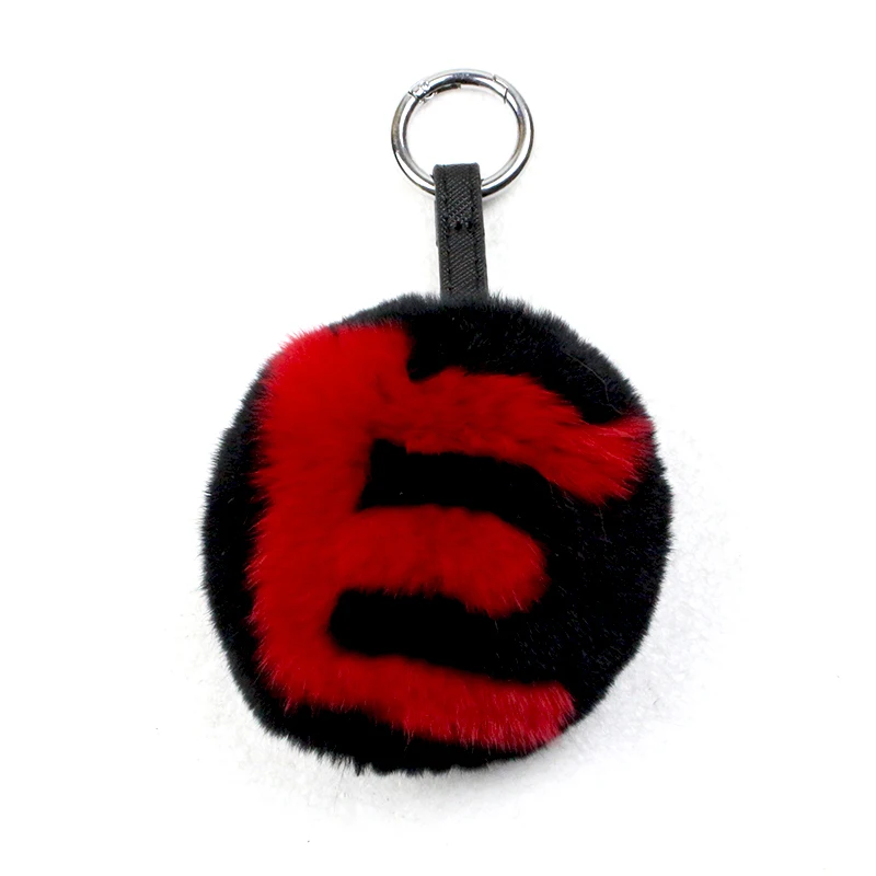 A-Z Letters Real Rabbit Fur Small 10Cm Ornament*