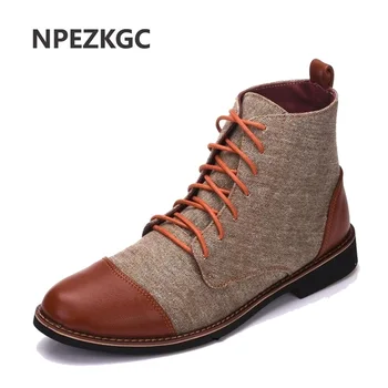 NPEZKGC Men Boots Pointed Toe men Oxford Dress Shoes canvas men Casual Shoes ankle boots chaussures men Big Size 39-48
NPEZKGC Men Boots Pointed Toe men Oxford Dress Shoes canvas men Casual Shoes ankle boots chaussures men Big Size 39-48