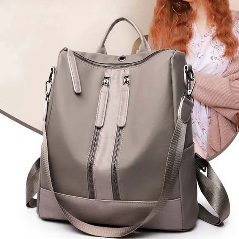 Women's Fashion Casual Backpack Multifunctional Backpack With Earphone Slot Solid Color Travel Bag Hot Sale
Women's Fashion Casual Backpack Multifunctional Backpack With Earphone Slot Solid Color Travel Bag Hot Sale