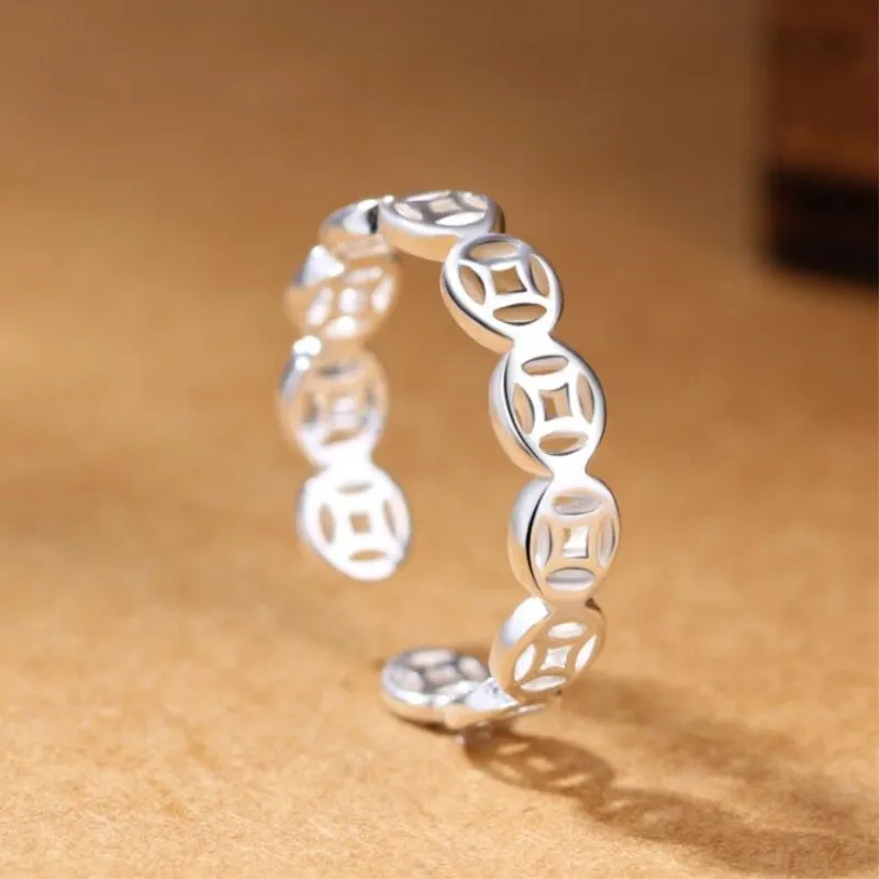 Creative Exquisite Fashion New 925 Sterling Silver Jewelry Ancient Copper Coins Round Hollow Opening Rings SR170
Creative Exquisite Fashion New 925 Sterling Silver Jewelry Ancient Copper Coins Round Hollow Opening Rings SR170
