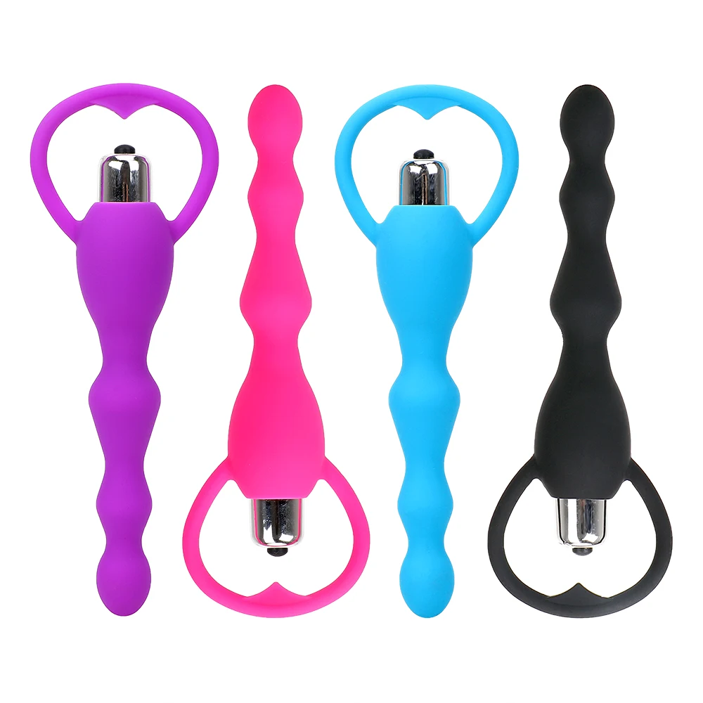 Silicone Prostate Massage Butt Plug Beads for Women Men