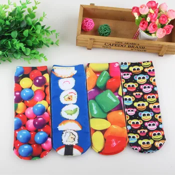 Food Print 3D Socks Women Ankle Chaussette Femme Calcetines Mujer Cute Art Socks For Female 4pairs/lot
Food Print 3D Socks Women Ankle Chaussette Femme Calcetines Mujer Cute Art Socks For Female 4pairs/lot
