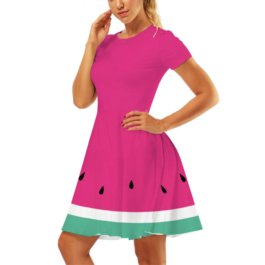 XINIU dress White women summer 2019 plus size watermelon Fashion Women 3D Printed Short Sleeve O-Neck Vintage Casual Dress #4
XINIU dress White women summer 2019 plus size watermelon Fashion Women 3D Printed Short Sleeve O-Neck Vintage Casual Dress #4