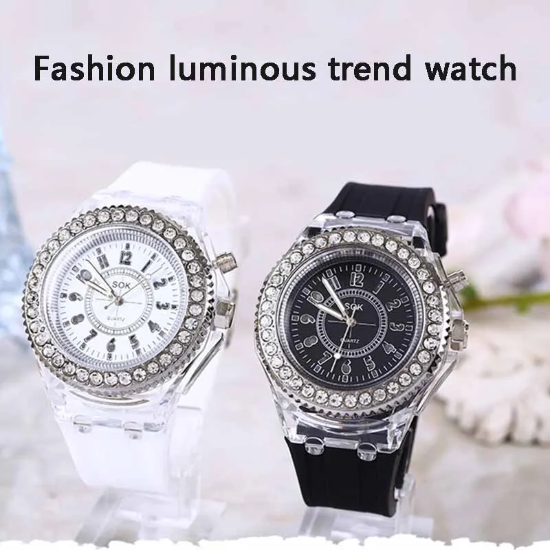 Quartz Wrist Watch LED Luminous Clear Rubber Case Silicone Band Casual Watches LL@17
Quartz Wrist Watch LED Luminous Clear Rubber Case Silicone Band Casual Watches LL@17