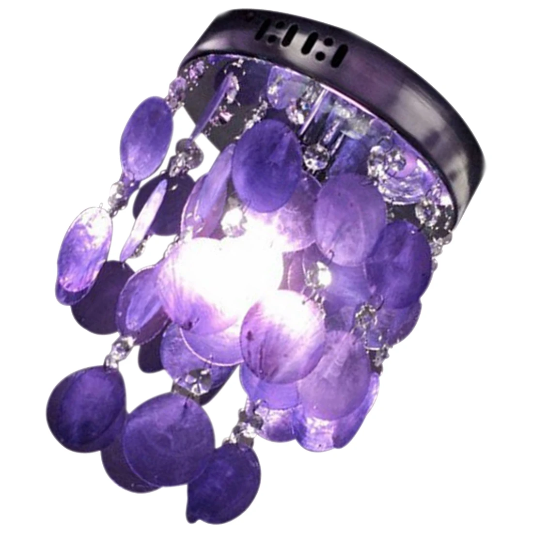 NFLC-Child Bedroom Purple Crystal Shell Pendant Lamp Chandelier Ceiling Fixture light | Лампы и освещение